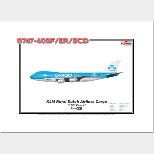 Boeing B747-400F/ER/SCD - KLM Royal Dutch Airlines Cargo "100 Years" (Art Print) Posters and Art